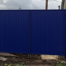 Распашные ворота 3000х2000 мм, профлист, задвижки